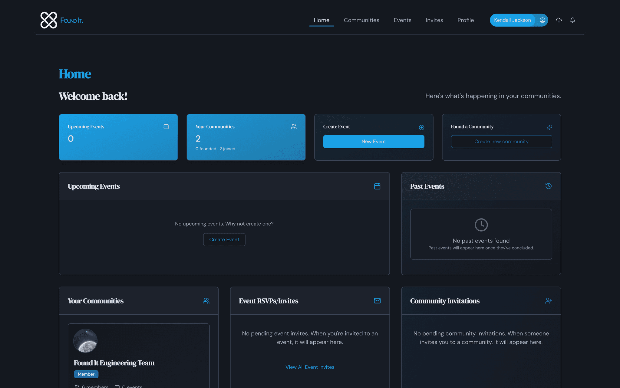 Coeta desktop screenshot in dark mode